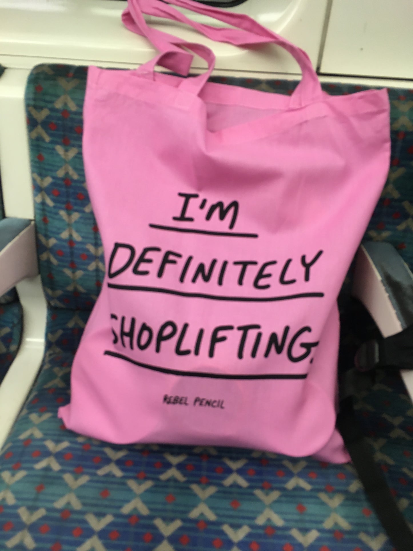 I’M DEFINITELY SHOPLIFTING TOTE (Pink)