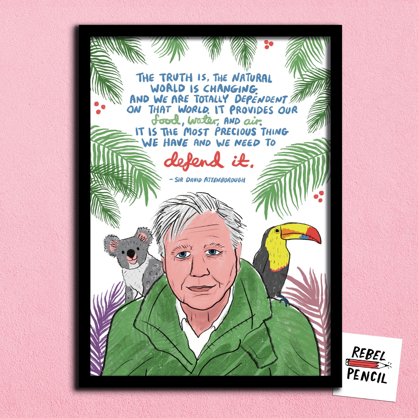 David Attenborough print