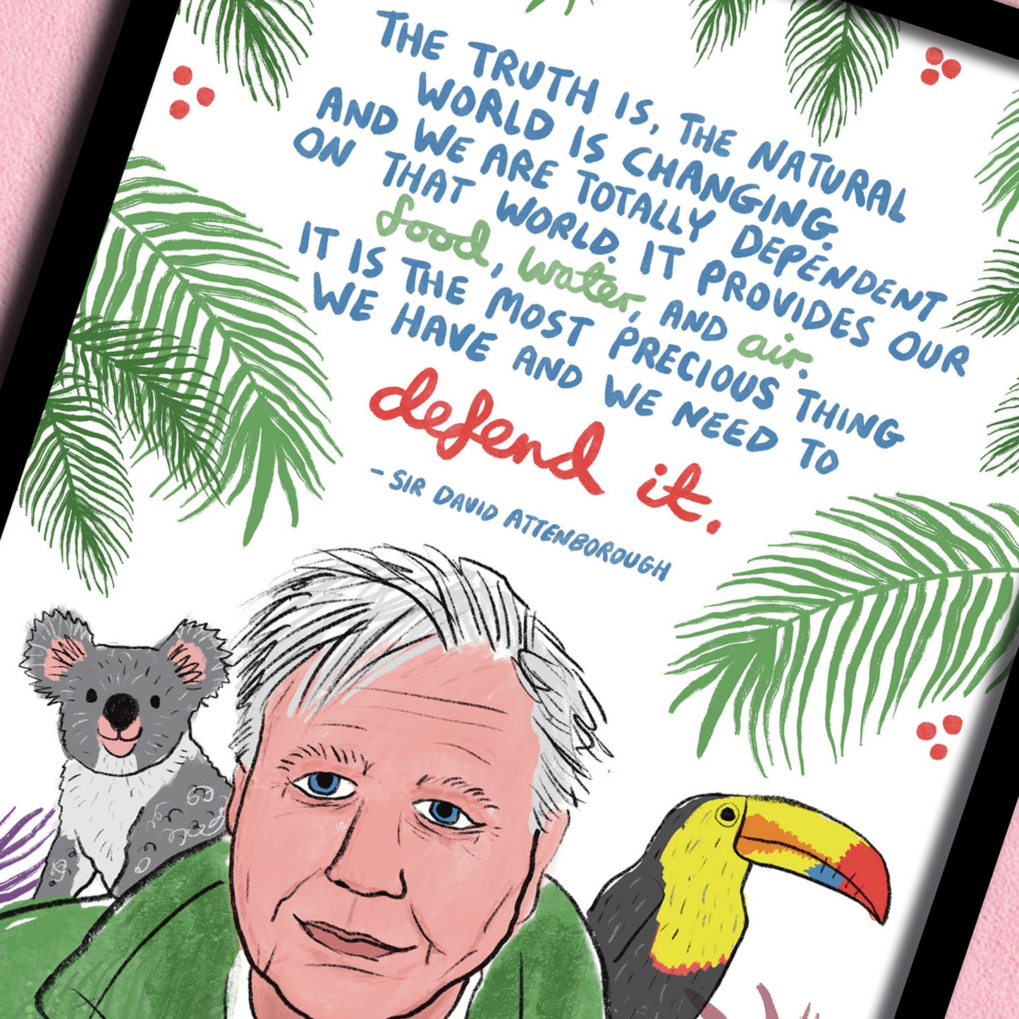 David Attenborough print