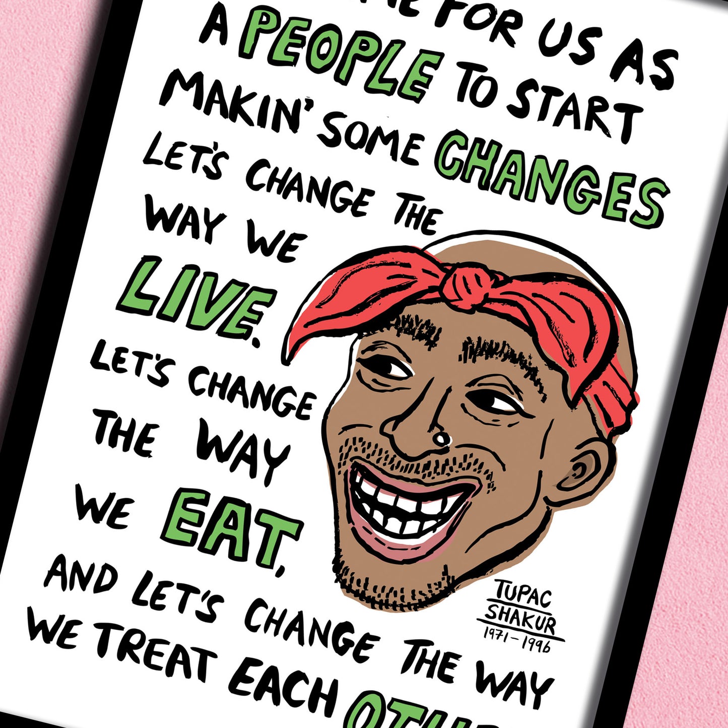 2pac Changes - Tupac print