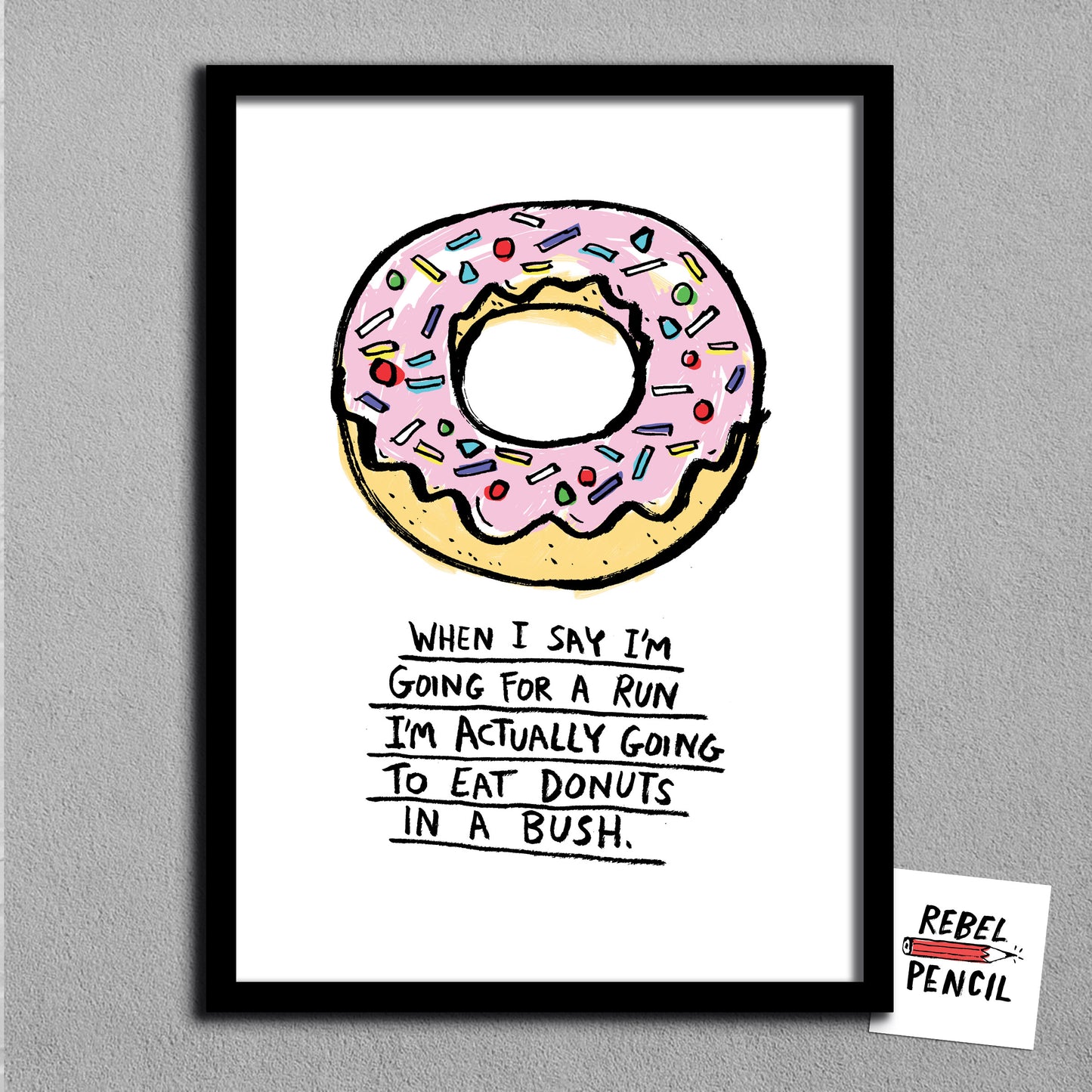 Donuts in a Bush print