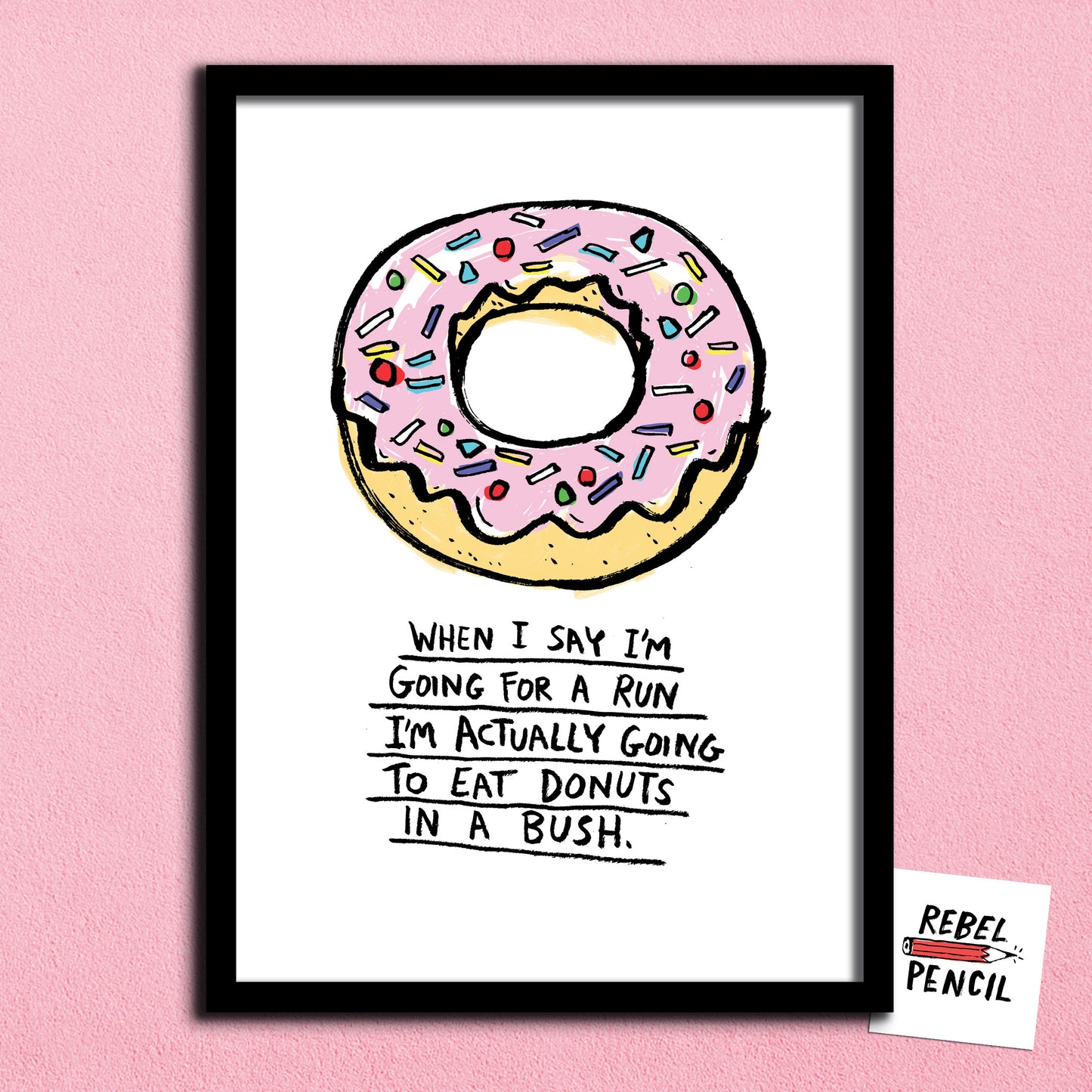 Donuts in a Bush print