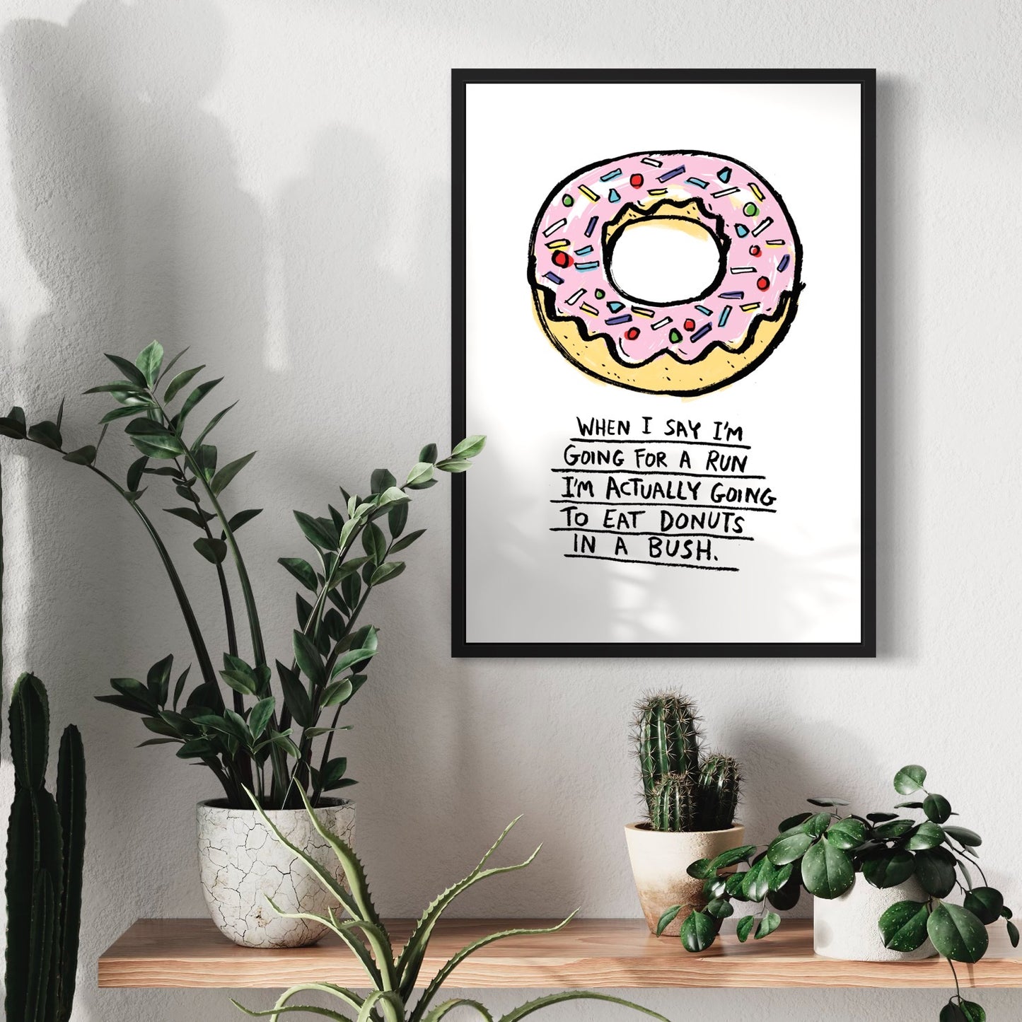 Donuts in a Bush print