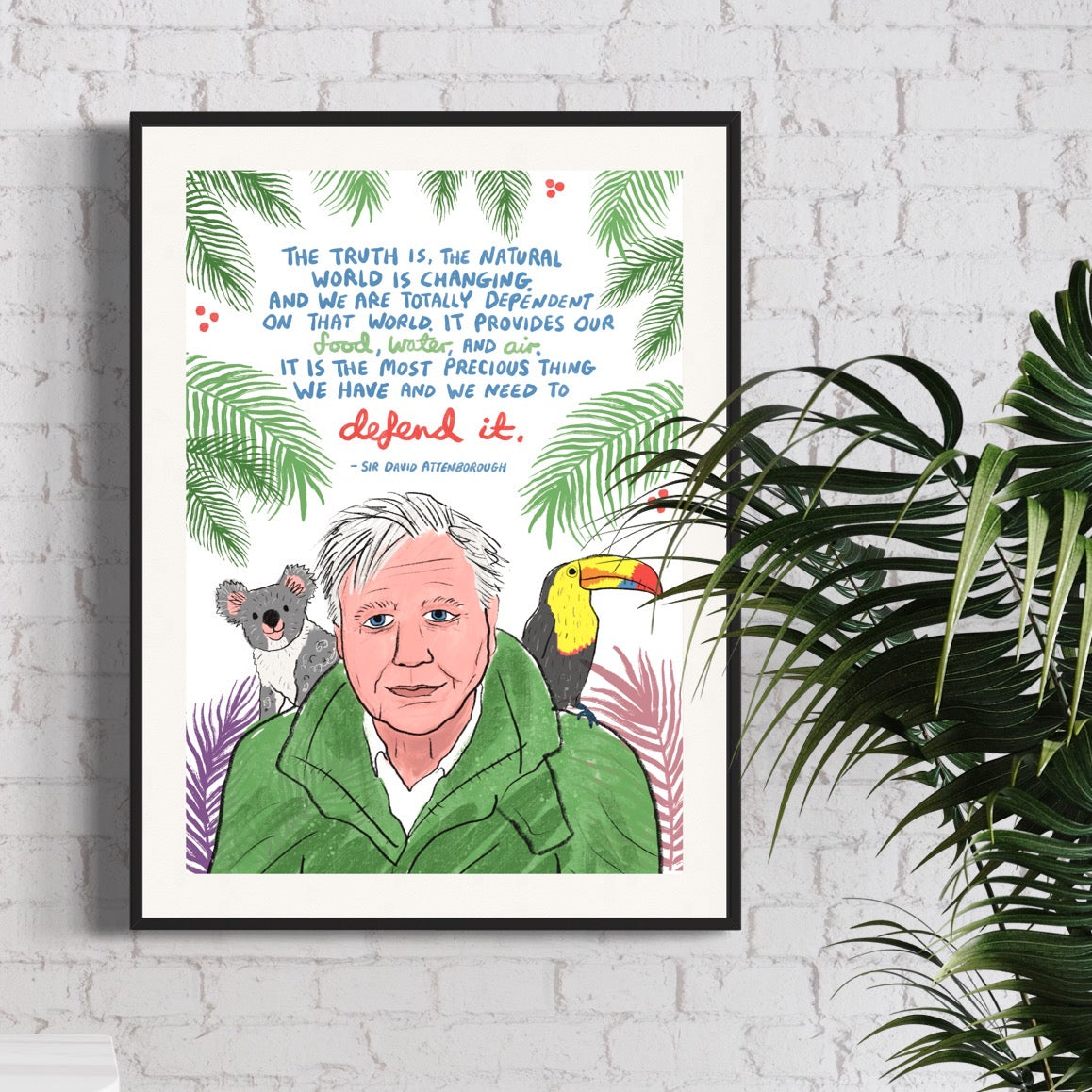David Attenborough print