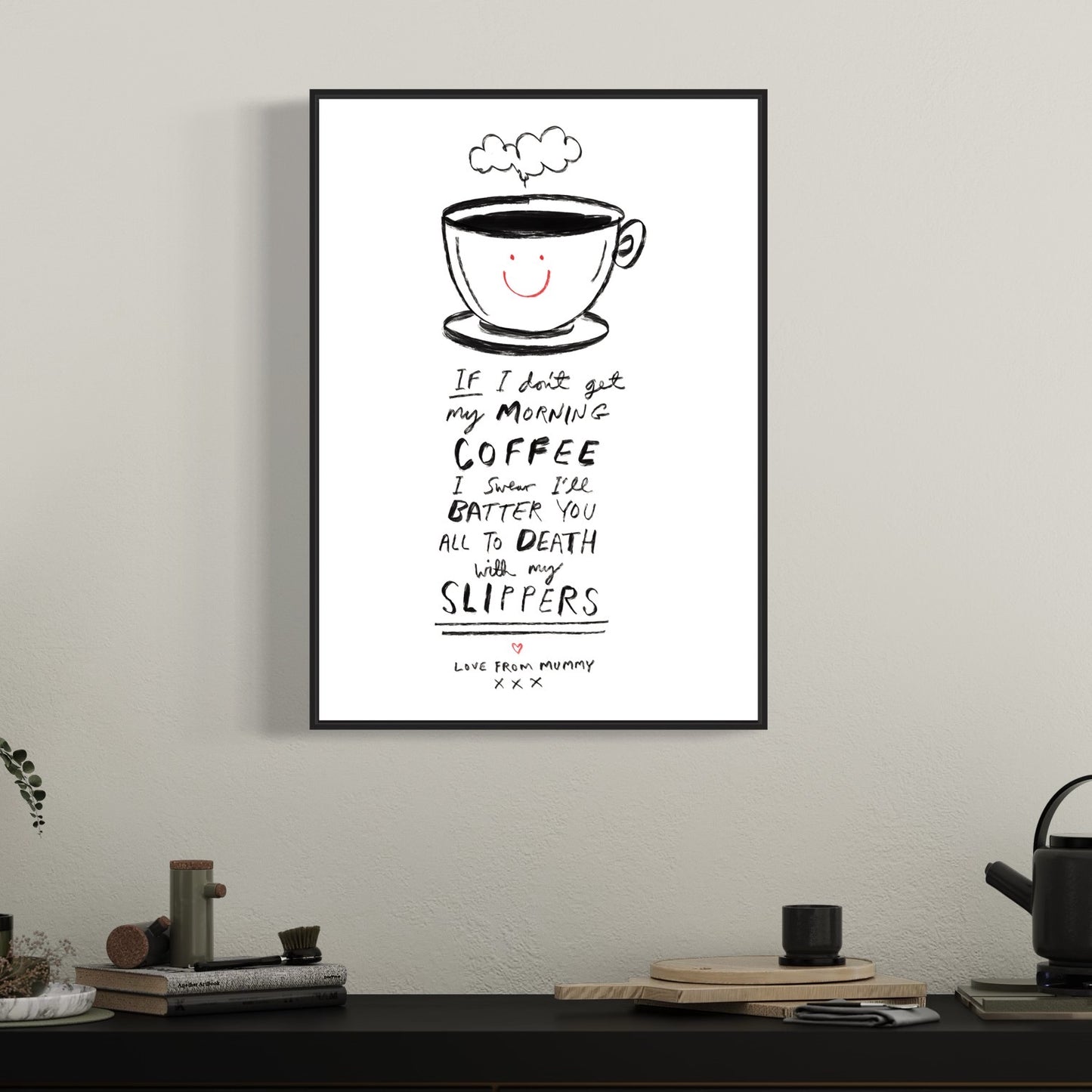 Morning Coffee / Slippers print