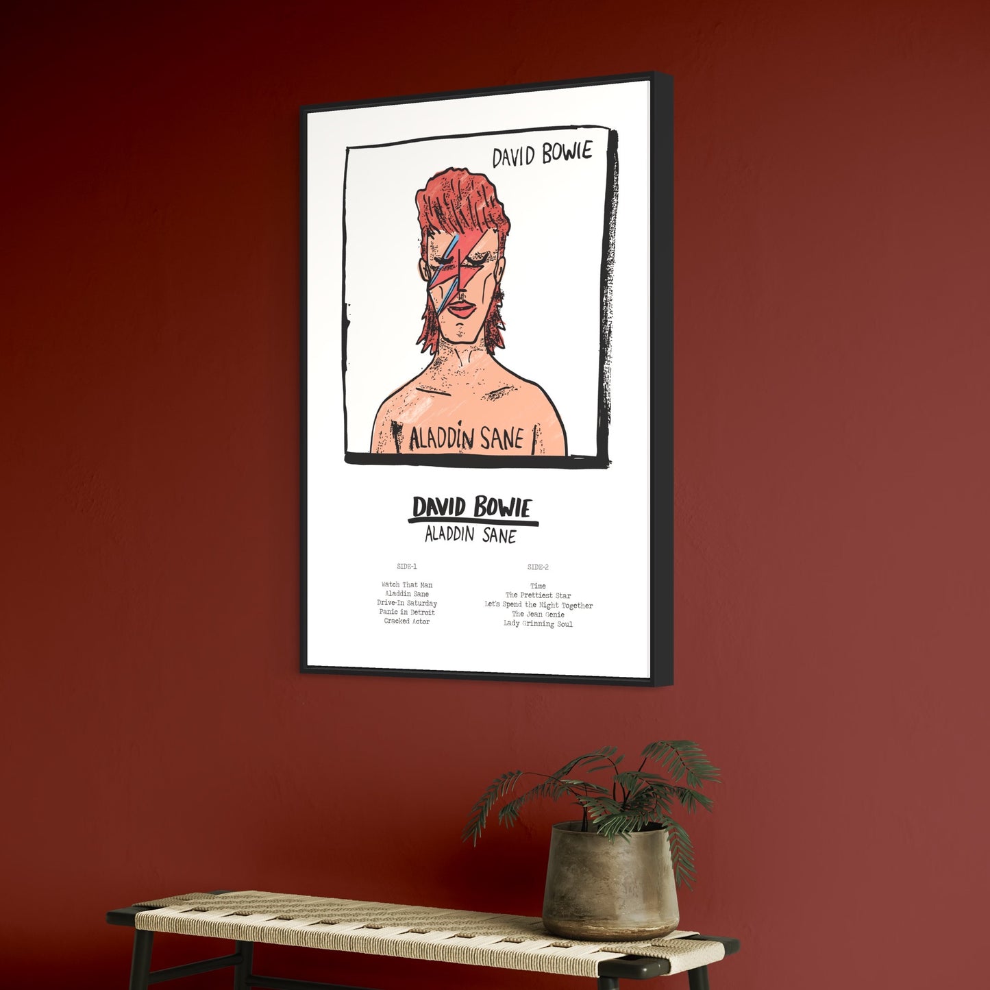 David Bowie - Aladdin Sane print