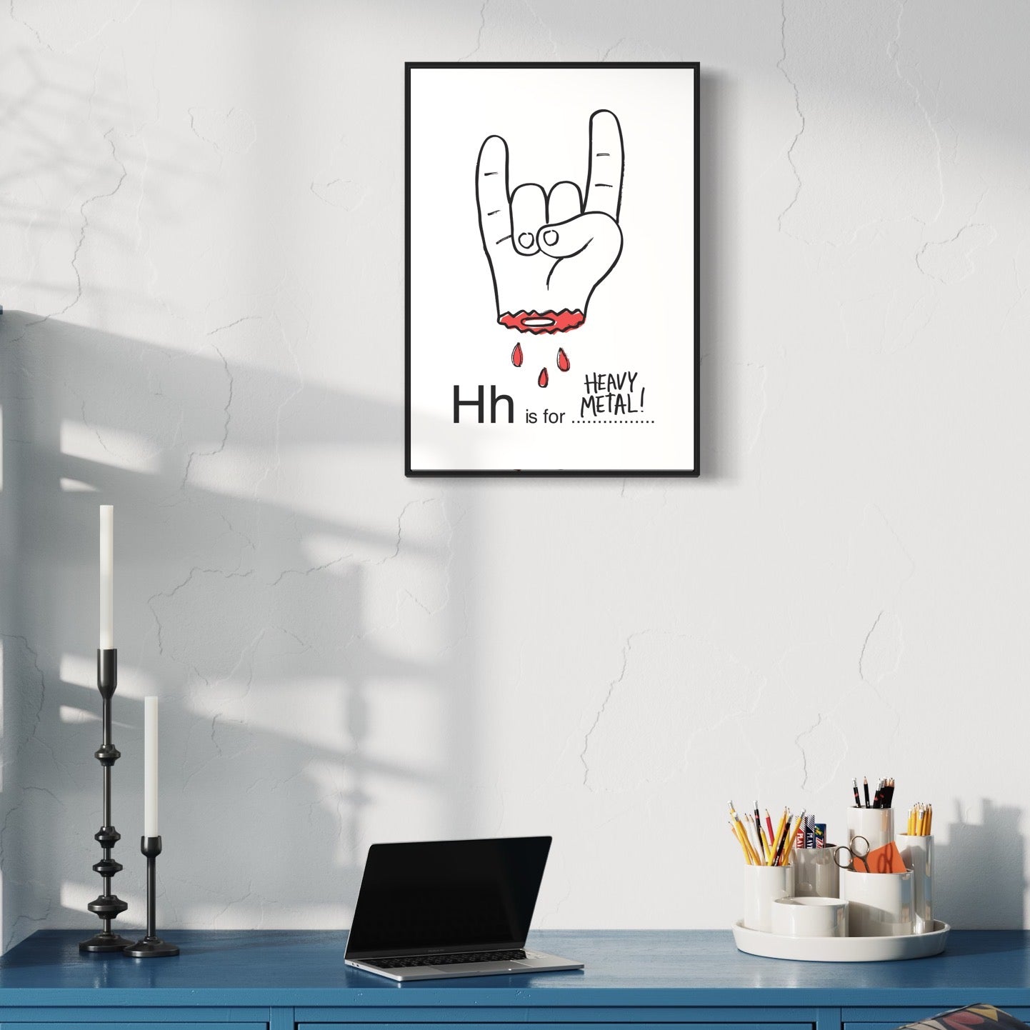 H is for Heavy Metal print