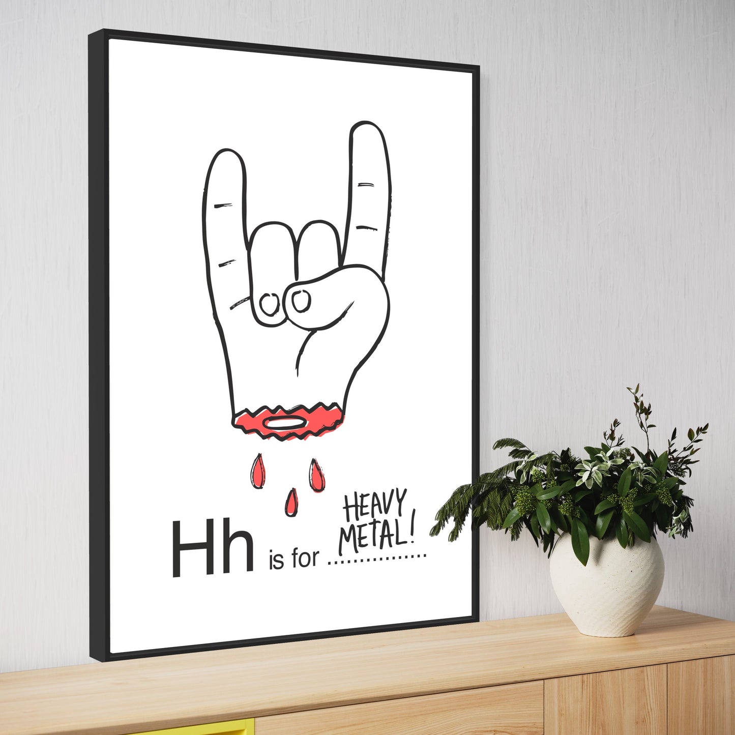 H is for Heavy Metal print