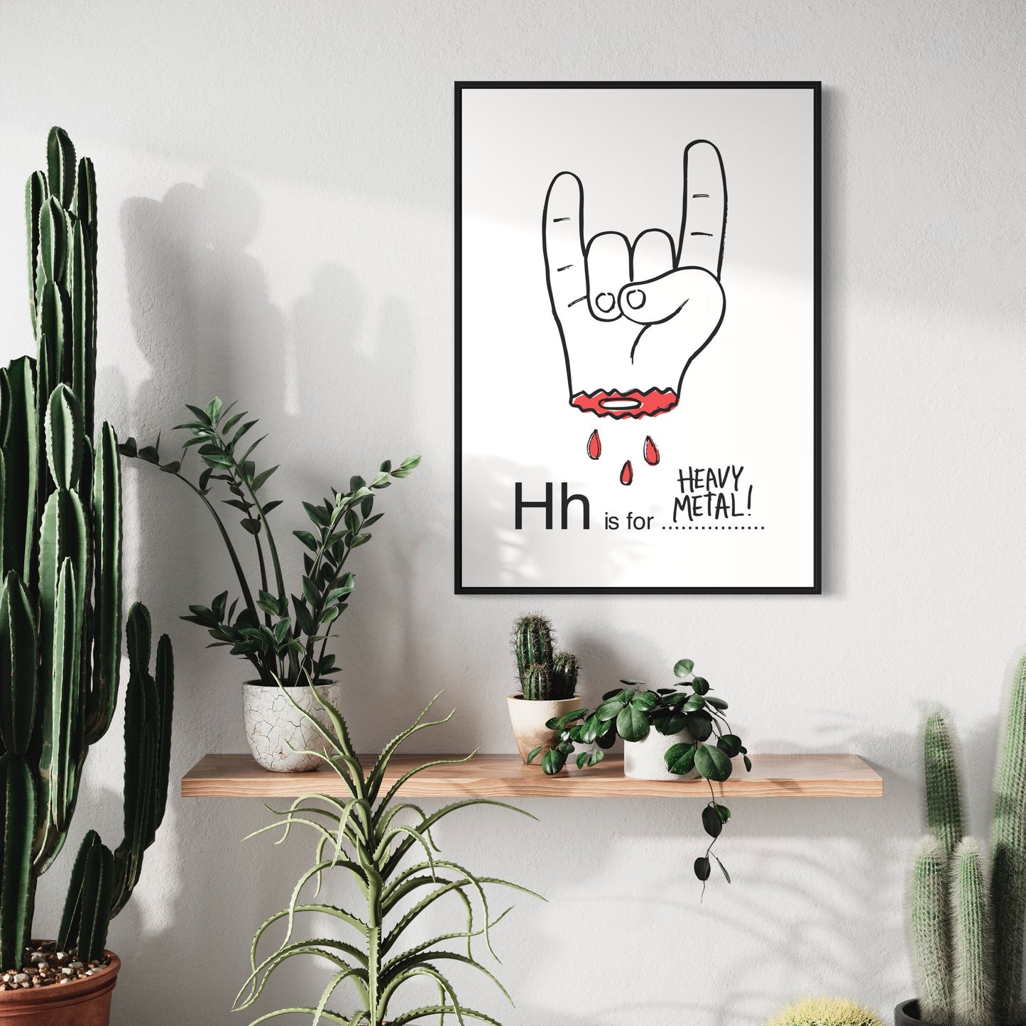 H is for Heavy Metal print