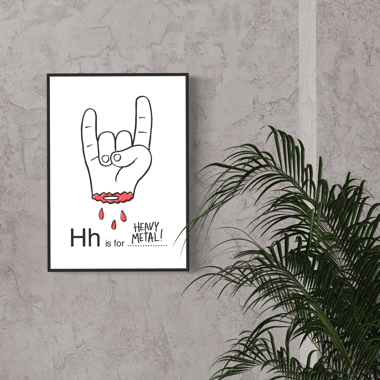 H is for Heavy Metal print