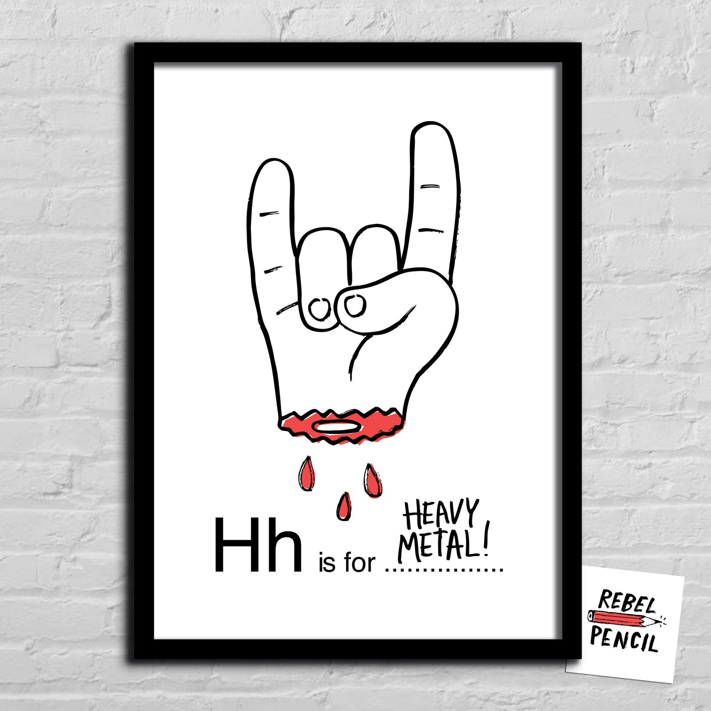 H is for Heavy Metal print