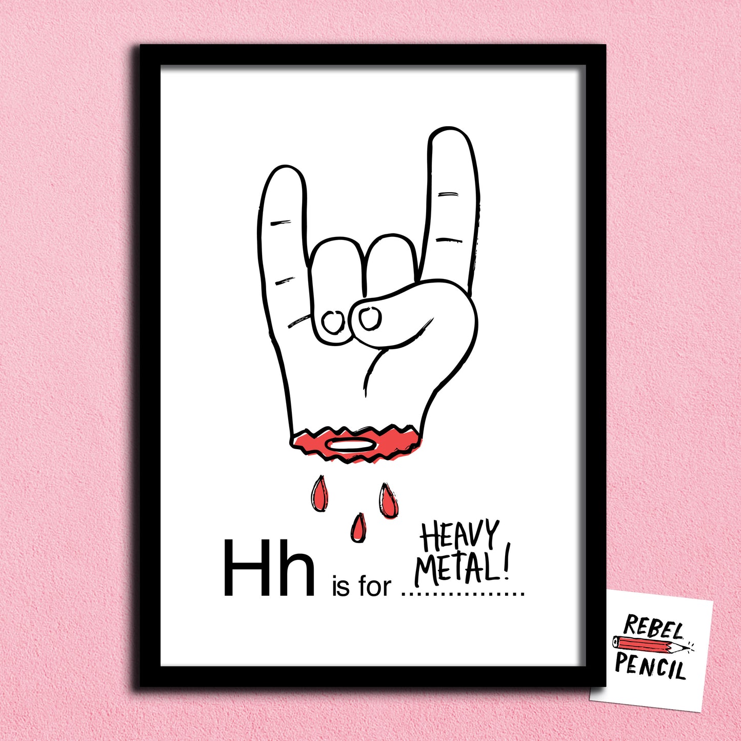 H is for Heavy Metal print