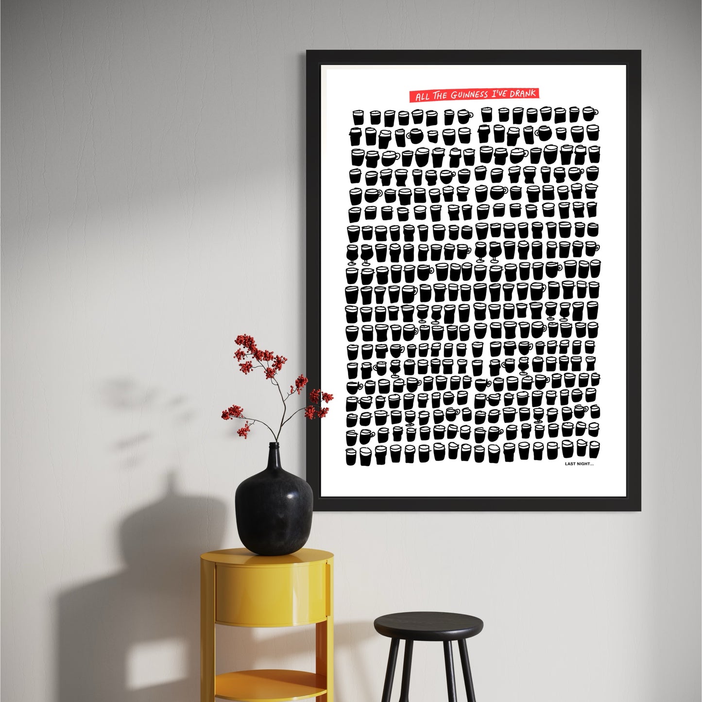 Pints last night Print