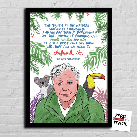 David Attenborough print