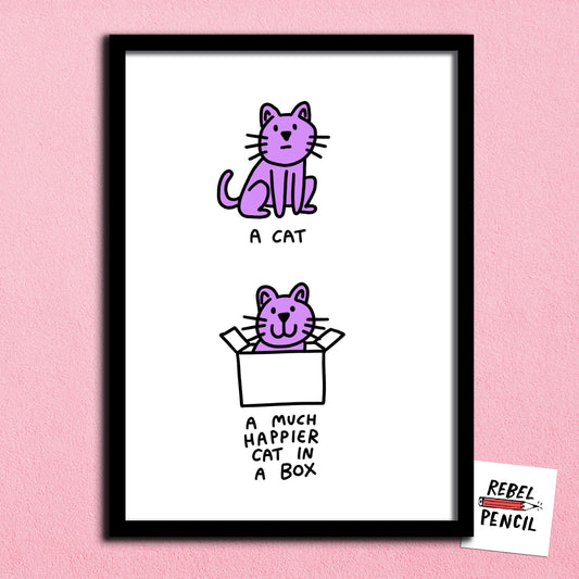 Cat in a Box Print