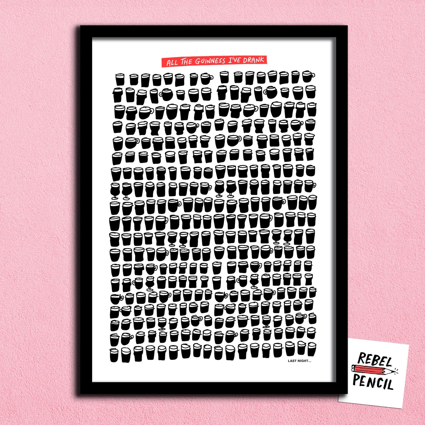 Pints last night Print