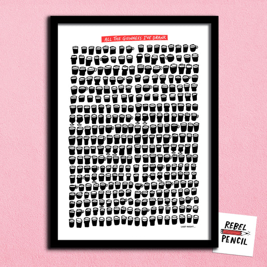Pints last night Print
