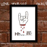 H IS FOR HEAVY METAL PRINT